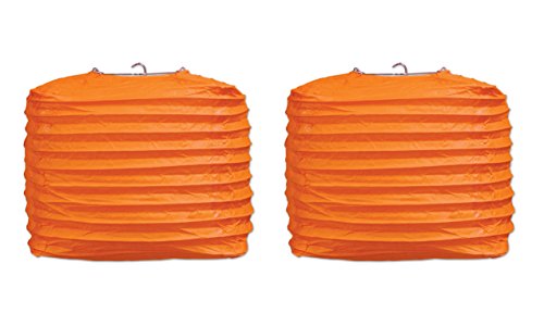 Beistle Square Paper Lanterns, 8", Orange