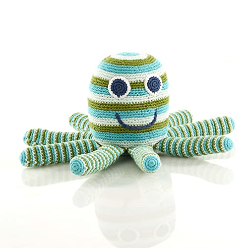 Pebble Fair Trade Large Crochet Octopus Toy 100% Cotton Suitable from Birth