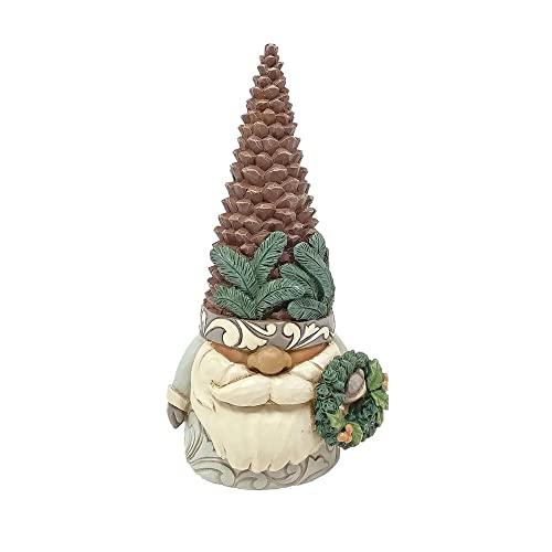 Enesco Jim Shore Heartwood Creek Woodland Gnome with Pinecone Hat,Figurine, 6 inch-Height