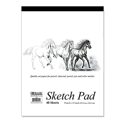 BAZIC 40 Ct. 9" X 12" Premium Sketch Pad