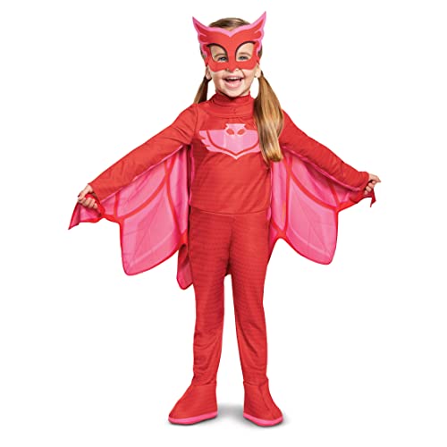 Disguise PJ Masks Owlette Deluxe Toddler Light Up Costume, Red, Large (4-6x)
