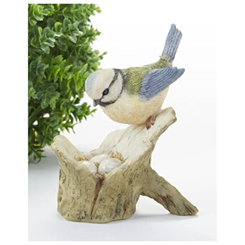 Delton Resin Blue Bird with Egg Tree, 3.70-inch Height