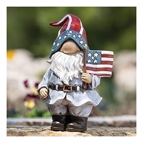 Roman Patriotic Gnome Garden Statue, 12-inch Height, Outdoor Decoration