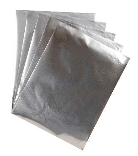 Hygloss Metallic Foil Paper for Arts and Crafts, Classroom Activities and Artists-Party or Holiday D√©cor-8.5" x 11"-Silver-100 Sheets, Silver 100 Piece
