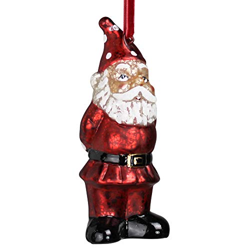 HomArt 0341-8 Elf Ornament, 6.5-inch Height, Glass, Red