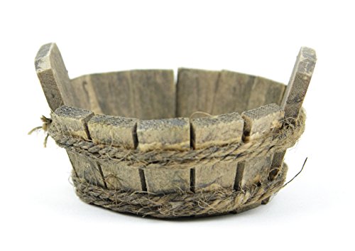 Midwest Design Touch of Nature Mini Fairy Garden Wooden Tub, 1.5"X3"X3", Wood