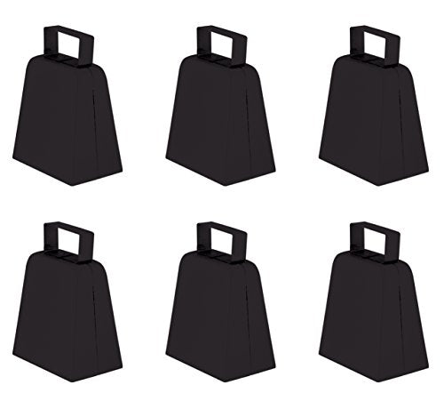 Beistle Black Cowbells, 4"