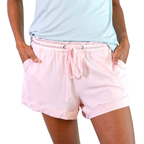 Faceplant Dreams Bamboo Short Shorts (Blush Pink, Large)