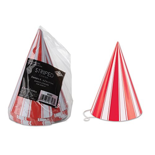 Beistle Pkgd Striped Cone Hats