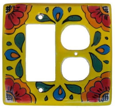Fine Craft Imports Canary Talavera Decora-Outlet Switch Plate