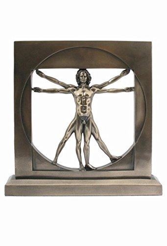 8.75" The Vitruvian Man (Leonardo Da Vinci) Cold Cast Bronze Figurine