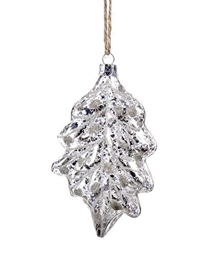 Giftcraft 661682 Glass Leaf Ornament, 5.1-inch Height