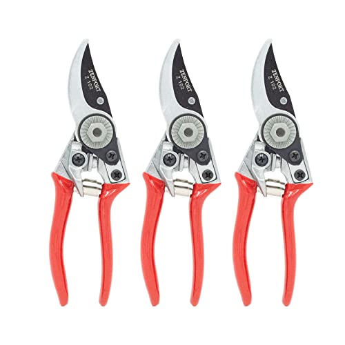 Zenport Z102 Swiss Style Hand Pruner, 0.8-Inch Cut, Die Cast Steel, 7-Inch