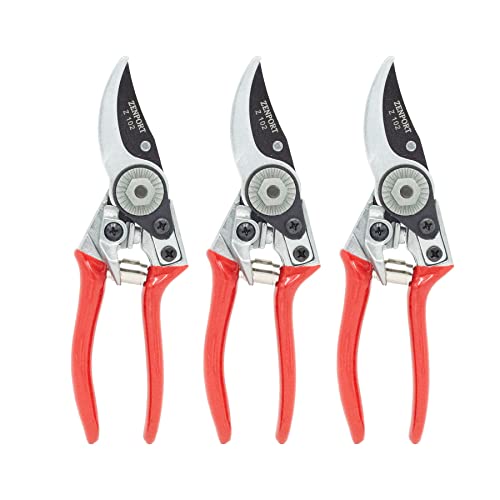 Zenport Z102 Swiss Style Hand Pruner, 0.8-Inch Cut, Die Cast Steel, 7-Inch