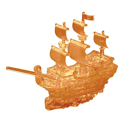 University Games Bepuzzled 3D License CRYST PUZ SHP, Pirate Ship (Brown)