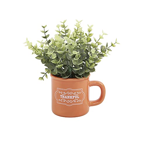 Flora Bunda Euc in Thankful Ceramic Mug 4.25X3X3