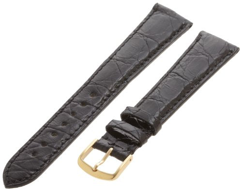 Hadley Roma Men's 18mm Leather Watch Strap, Color:Black (Model: MS2001LA-180)