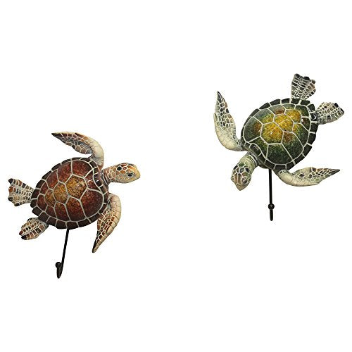 Comfy Hour Ocean Voyage with Sea Turtles Collection 5" Set Turtle Coastal Ocean Theme Decorative Wall Hanger, Polyresin