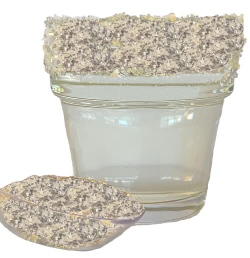 Ultimate Baker Snowy River Jewels Cocktail Salt - Natural Kosher Gold and Silver Margarita Salt for Cocktail Rimming (4oz Bag)