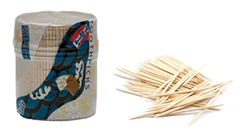 FMC Fuji Merchandise Bulk Round Natural Bamboo Wood Party Cocktail Toothpicks, Pack of 500