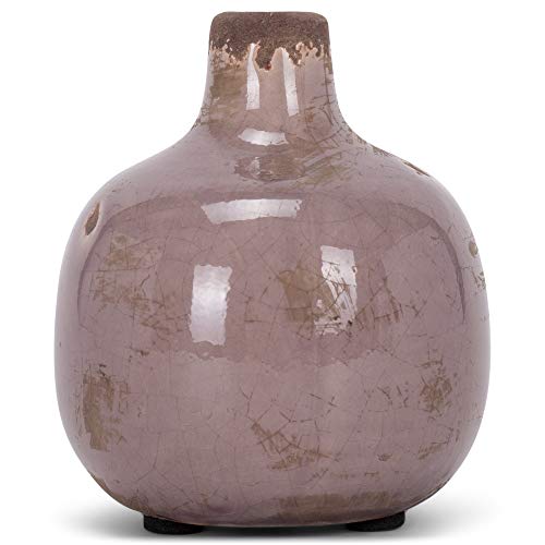 Creative Brands 47th & Main Rustic Ceramic Vase, Mini, Lilac