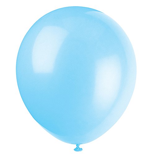 Unique Industries, 9" Latex Balloons, DIY Party Decoration - Pack of 20, Baby Blue