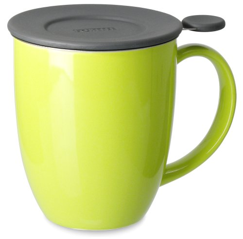 FORLIFE Uni Brew-in-Mug with Tea Infuser and Lid, 16-Ounce, Lime