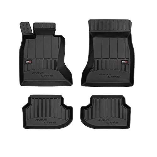 OMAC USA Premium Floor Mats for BMW F10 5 Series 2013-2017 3D Car Liners Set Black/Front & 2nd Row Seat - Rubber - All Weather - Odorless