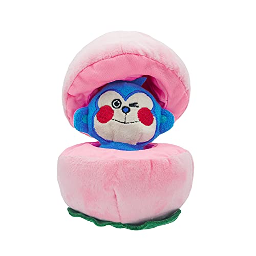 HugSmart Pet -Fruity Critterz | Squeaky Hide and Seek Plush Dog Toys | 2-in -1 Cute Interactive Plush Puzzle Toys for Small Medium Dogs