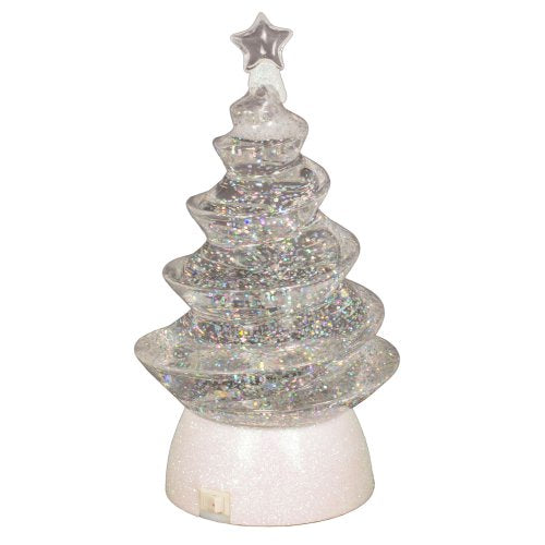 Roman 8" LED Light Snow Swirl Christmas Tree