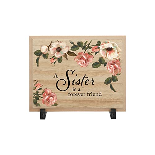 Carson Home Table Decor Plaque, 9-inch Length, Wood (Sister)