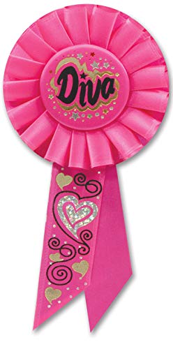 Beistle Diva Rosette, 3-1/4-Inch by 6-1/2-Inch