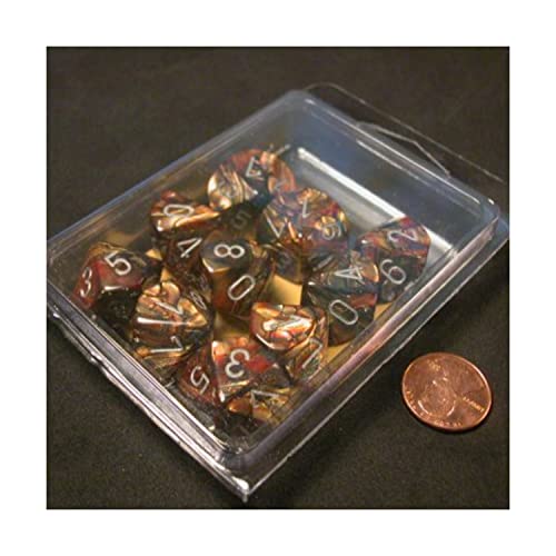 Chessex d10 Gold w/Silver (10)
