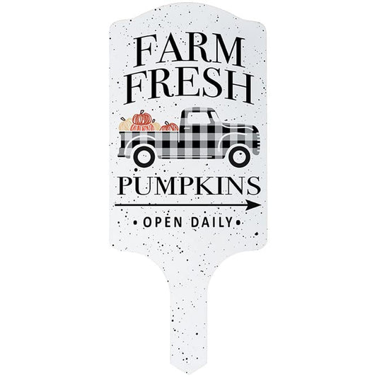 Carson Home Farm Fresh Pumpkins Garden Stake, 15.5-inch Height