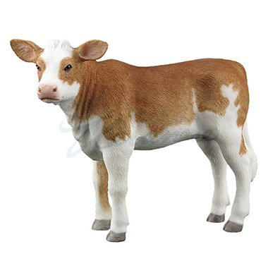 Unicorn Studios WU76911AA Ayrshire Calf Figurine Cow - Wrown & White