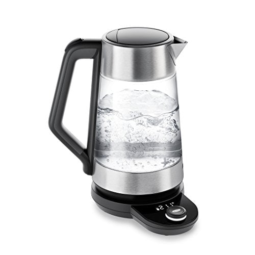 OXO On Cordless Glass Adjustable Temperature Electric Kettle, Stainless Steel