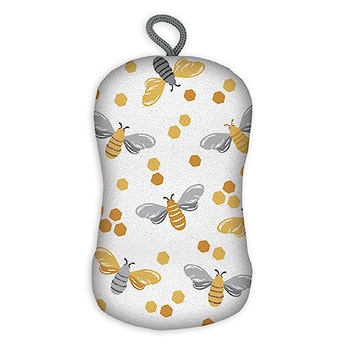MUkitchen Bee Yellow Scrub Sponge