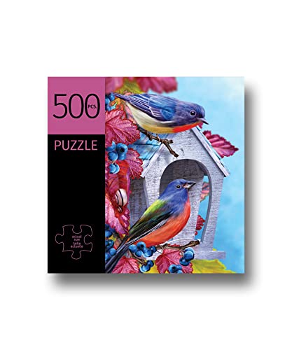 Giftcraft Blue Birds Design Jigsaw Puzzle, 500 Pieces, 8-inch Square, Toys Games Accessories