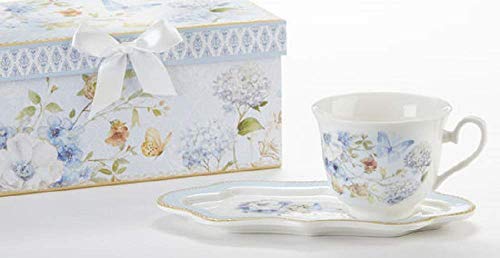 Delton Porcelain Butterfly Tea and Toast Set