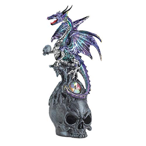 Sigma SLC Mystical Dragon ATOP a Black Skull Figurine 4.25x3.75x10