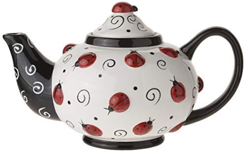 burton + BURTON Ladybug With Swirls Teapot For Kitchen Decor And Teas