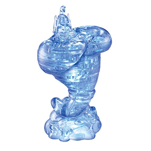 University Games BePuzzled Original 3D Crystal Jigsaw Puzzle - Genie Disney Aladdin Brain Teaser, Fun Decoration for Kids Age 12 and Up, 35 Pieces (Level 1), Blue