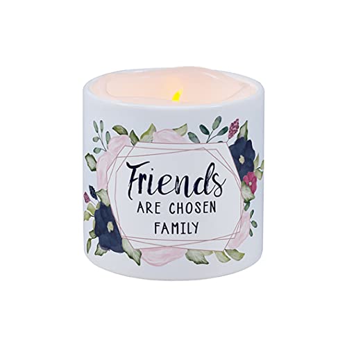 Carson 24181 Friends LED Candle with Ceramic Holder, 3.5-inch Diameter