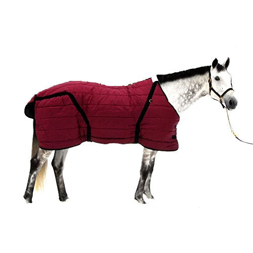 Intrepid International High Spirit Snuggie Pony Stable Blanket, 66-Inch, Burgundy/Black