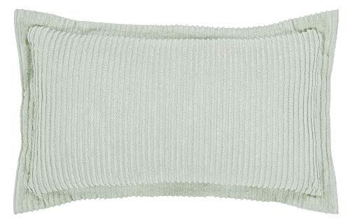 Better Trends Jullian Collection is Super Soft and Light Weight in Bold Stripes Design 100% Cotton Tufted Unique Luxurious Machine Washable Tumble Dry, King Sham, Sage