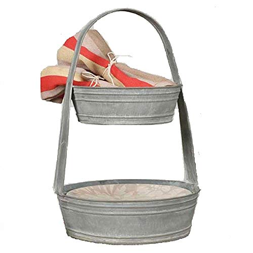 CTW Colonial Tin Works Two Tier Metal Tote