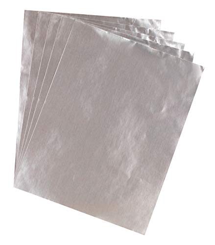 Hygloss Metallic Foil Paper for Arts and Crafts, Classroom Activities and Artists-Party or Holiday D√©cor-8.5" x 11" Silver-100 Sheets, Dull Silver 100 Piece
