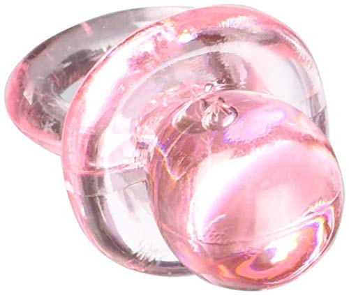 amscan dress Pink Pacifier Baby Shower Favor Charms Baby Pink, 1in x 1/2in , 24ct