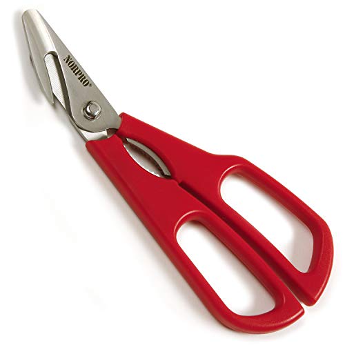 Norpro 6516 Ultimate Seafood Shears, 7.5" x 3" x .5", Red