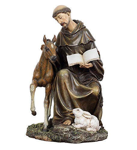 Roman 8.5 Inch Seated St Francis Statue